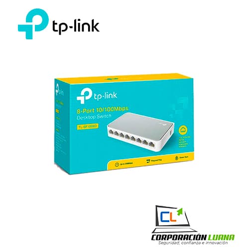 Imagen de SWITCH TP-LINK 8 PUERTOS ( TL-SF1008D ) 10/100 MBPS                                                                                                   