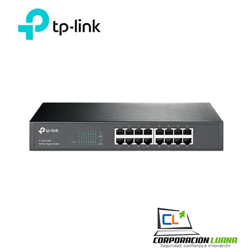 Imagen de SWITCH TP-LINK 16 PUERTOS ( TL-SG1016D ) 10/100/1000 MBPS                                                                                             