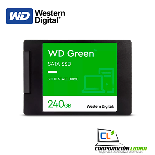 Foto del producto SSD SOLIDO WESTERN DIGITAL 240GB ( WDS240G2G0A-00JH30 ) VERDE                                                                                         