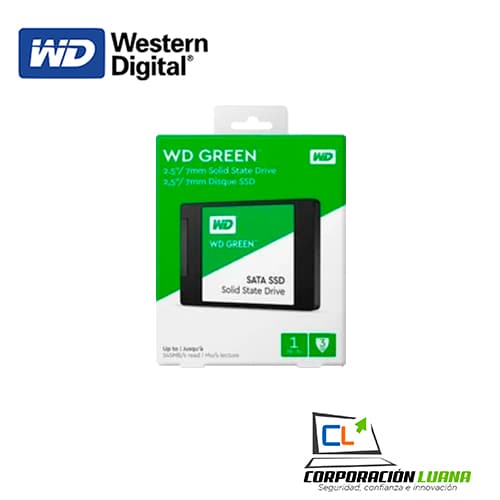 Foto del producto SSD SATA WESTERN DIGITAL 1TB ( WDS100T2G0A-00JH30 ) VERDE