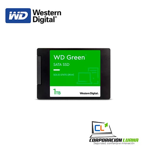 Imagen de SSD SATA WESTERN DIGITAL 1TB ( WDS100T2G0A-00JH30 ) VERDE