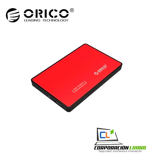 Foto del producto RACK PARA HDD EXTERNO DE HDD & SSD ORICO ( 2588US3-V1-RD-BP ) 2.5" | ROJO                                                                             