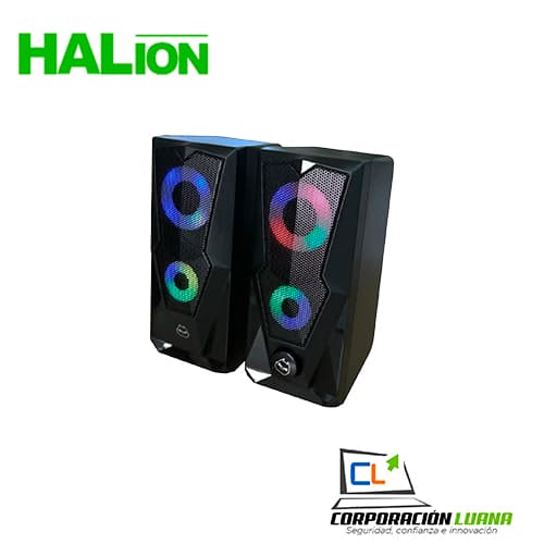 Imagen de PARLANTE HALION ( HA-S229 ) 20 WATTS | NEGRO | LED- RGB                                                                                               