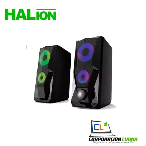 Imagen de PARLANTE HALION ( HA-S229 ) 20 WATTS | NEGRO | LED- RGB                                                                                               