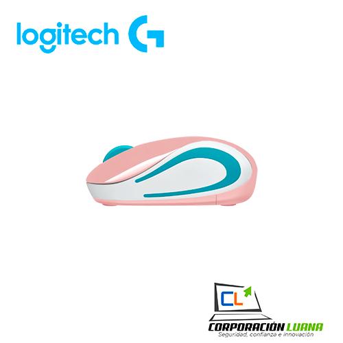 MOUSE INALAMBRICO LOGITECH M187 ( 910-005364 ) ROSADO C/ BLANCO+CELESTE                                                                               