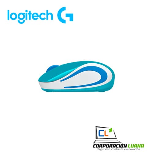 Imagen de MOUSE INALAMBRICO LOGITECH M187 ( 910-005363 ) CELESTE C/ BLANCO+AZUL                                                                                 