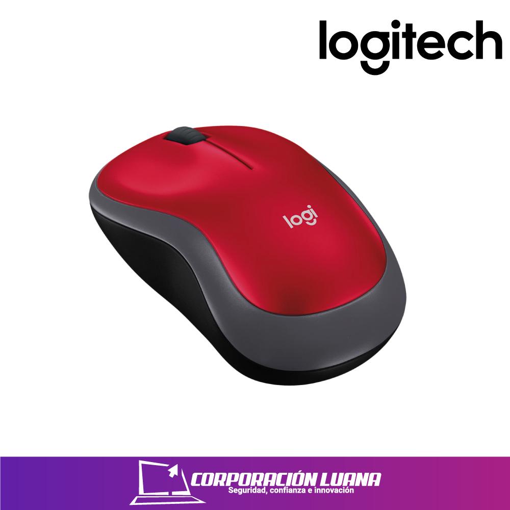 MOUSE INALAMBRICO LOGITECH M185 ( 910-003635 ) ROJO C/ NEGRO                                                                                          