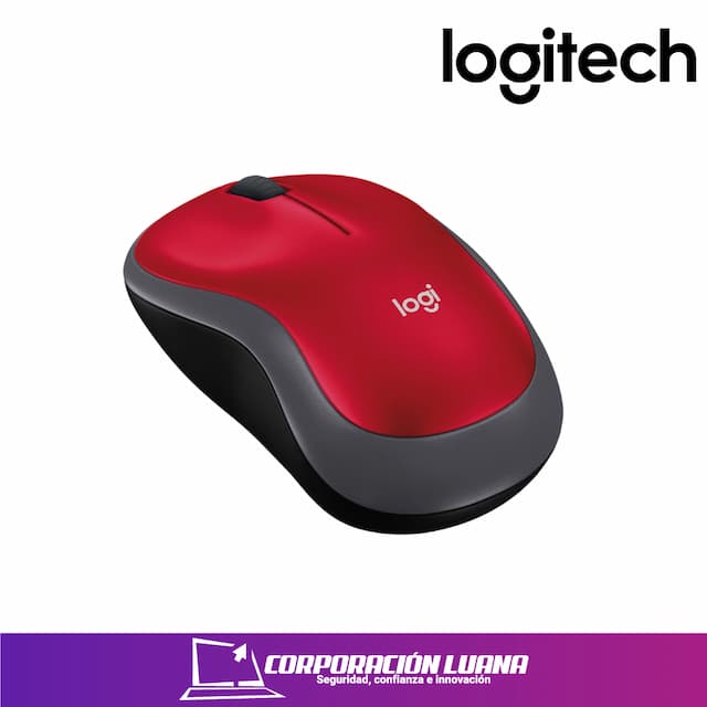 MOUSE INALAMBRICO LOGITECH M185 ( 910-003635 ) ROJO C/ NEGRO                                                                                          