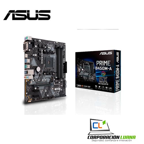 Imagen de MOTHERBOARD ASUS PRIME B450M A ( 90MB0YR0-M0AAYC ) AM4 | DDR4