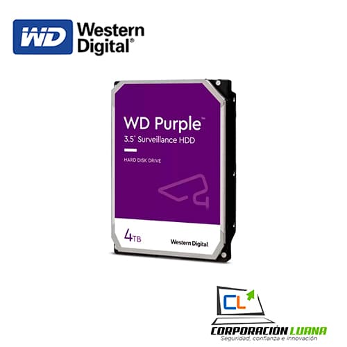 Foto del producto DISCO DURO WESTER DIGITAL 4TB ( WD43PURZ ) PURPURA | 64MB | 5400RPM