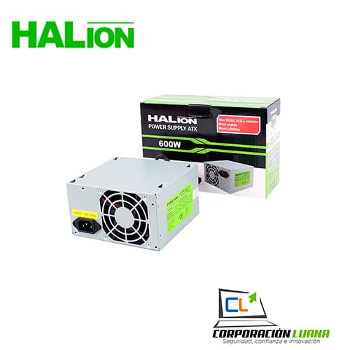 FUENTE DE PODER MINI HALION ( MICRO ATX-600W ) 600W
