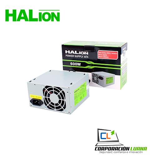 Foto del producto FUENTE DE PODER HALION ( ATX-600W P8 ) 600W