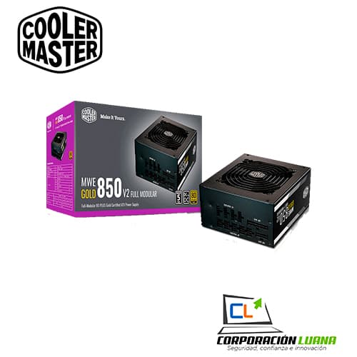 Foto del producto FUENTE DE PODER COOLER MASTER MWE V2 ( MPE-8501-AFAAG-U2 ) 850W | 80 PLUS GOLD | FULL- MODULAR