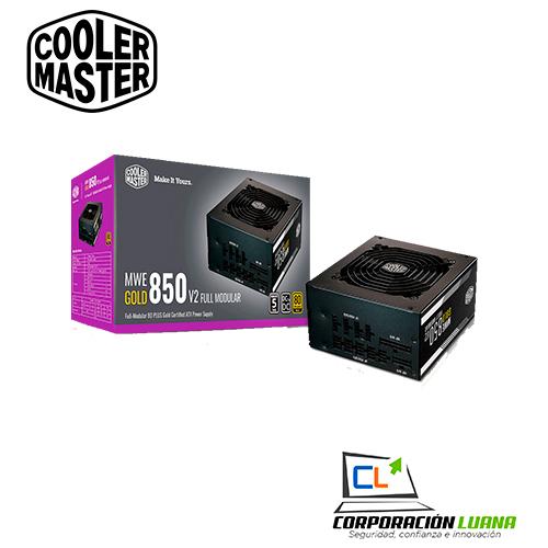 FUENTE DE PODER COOLER MASTER MWE V2 ( MPE-8501-AFAAG-U2 ) 850W | 80 PLUS GOLD | FULL- MODULAR