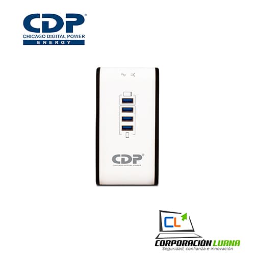 Imagen de ESTABILIZADOR CDP 8 TOMAS 220W( R2CU AVR 1008I ) 1000VA | 4 USB                                                                                       