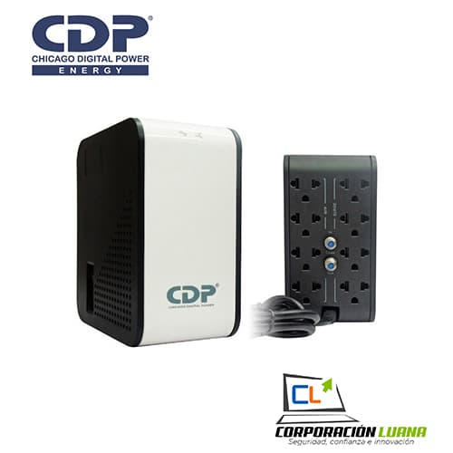 ESTABILIZADOR CDP 8 TOMAS ( R2C-AVR 1008I ) 1000VA  220 V                                                                                             