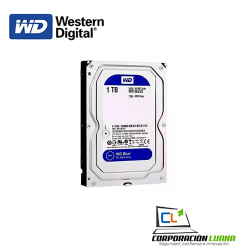 Foto del producto DISCO DURO  WESTER DIGITAL 1TB ( WD10EZEX ) AZUL | 64MB | 7200RPM                                                                                     