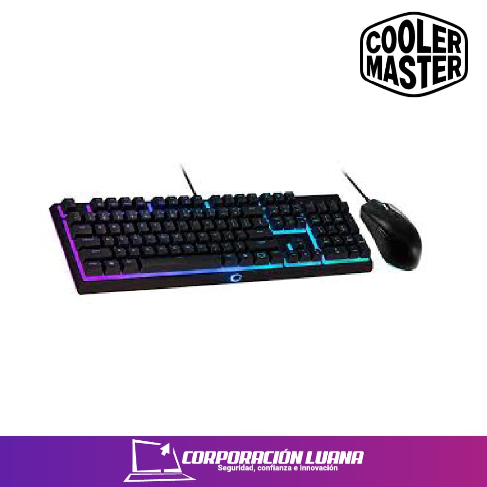 Foto del producto COMBO COOLER MASTER MS111 ( MS-111-KKMF1-LS ) TECLADO+MOUSE | SEMI-MECANICO | LED- RGB                                                                