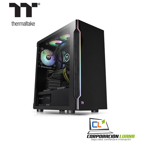 Imagen de CASE THERMALTAKE H200 TG RGB ( CA-3M3-60M1WU-00 ) 600W | NEGRO | 1 PANEL VIDRIO | LED- RGB                                                            