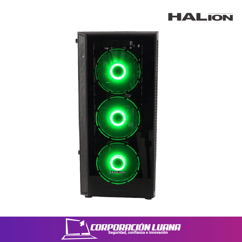 CASE HALION MIRAGE ( MIRAGE C302 ) S/FUENTE | 1 PANEL VIDRIO | 4 LED -RGB                                                                             