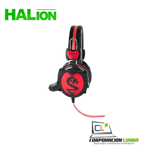 Imagen de AURICULAR HALION ( S2 ) GAMING | NEGRO C/ ROJO                                                                                                        