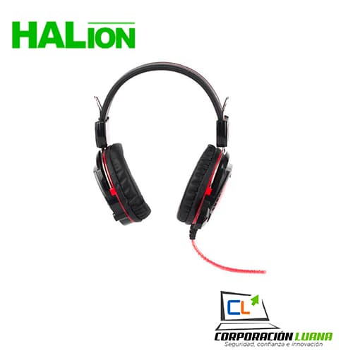 Imagen de AURICULAR HALION ( S2 ) GAMING | NEGRO C/ ROJO                                                                                                        