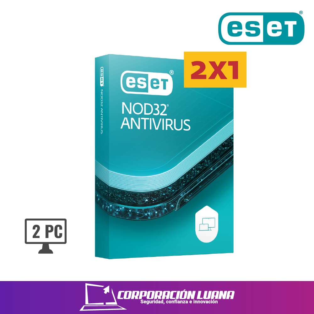Foto del producto ANTIVIRUS  ESET NOD 32 ( S11010192 ) 2 PC ( 2X1 ) | 12 MESES