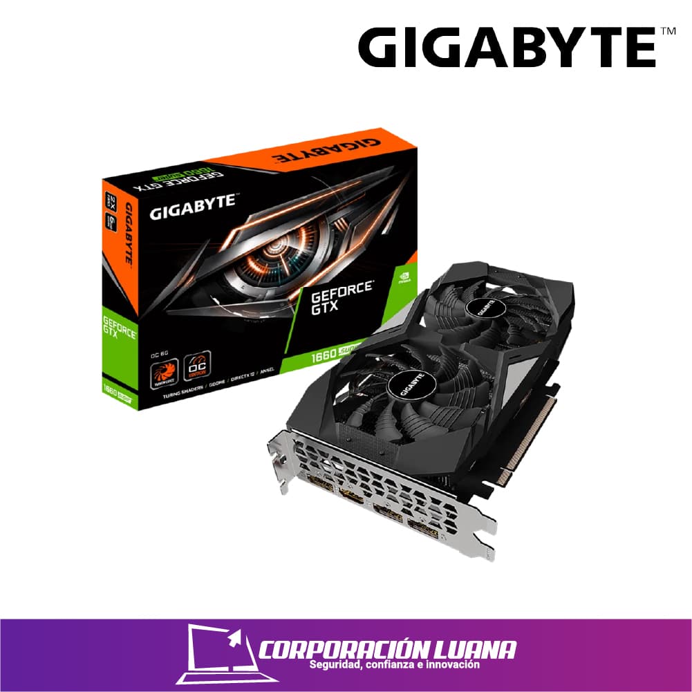 Imagen de TARJETA VIDEO GIGABYTE GEFORCE GTX 1660 SUPER 6GB GDDR6 ( GV-N166SOC-6GD ) 192 BIT                                                                    