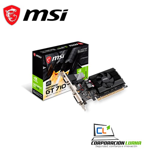 Imagen de TARJETA VIDEO MSI GEFORCE GT 710 2GB DDR3 ( GT 710 2GD3 LP ) 64 BIT                                                                                   