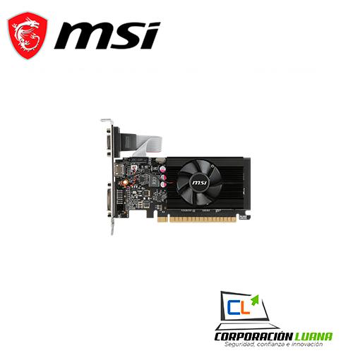 TARJETA VIDEO MSI GEFORCE GT 710 2GB DDR3 ( GT 710 2GD3 LP ) 64 BIT                                                                                   