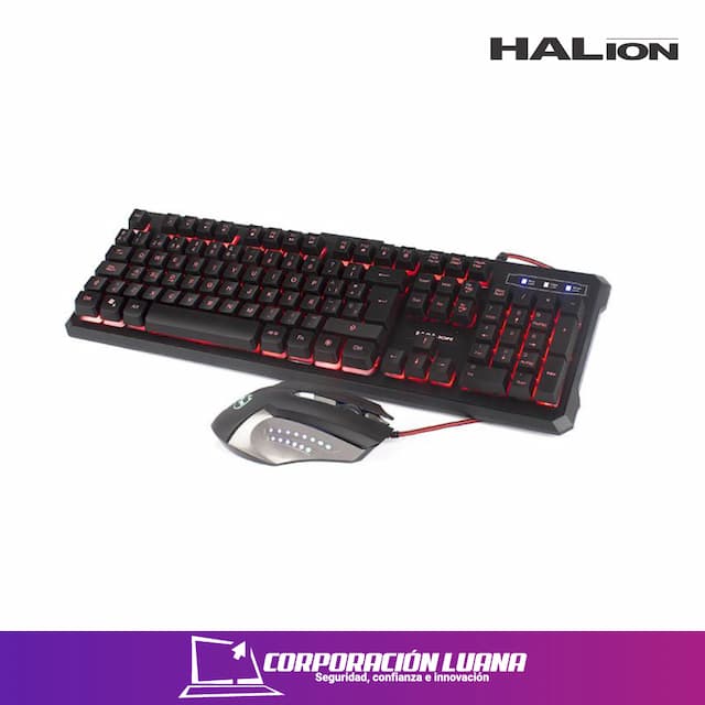 KIT GAMER TECLADO MOUSE HALION ODIN HA-515C