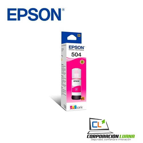 Imagen de TINTA EPSON  T504320-AL 504 MAGENTA ( C13T03N32A ) L4150 / L4160 / L6171 + | 70ML