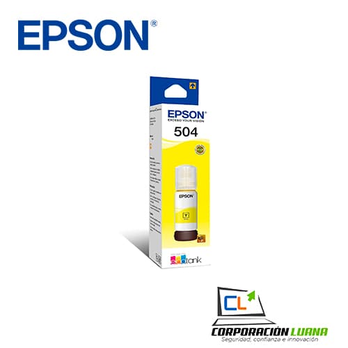 Foto del producto TINTA EPSON  T504420-AL 504 AMARILLO ( C13T03N42A ) L4150 / L4160 / L6171 + | 70ML