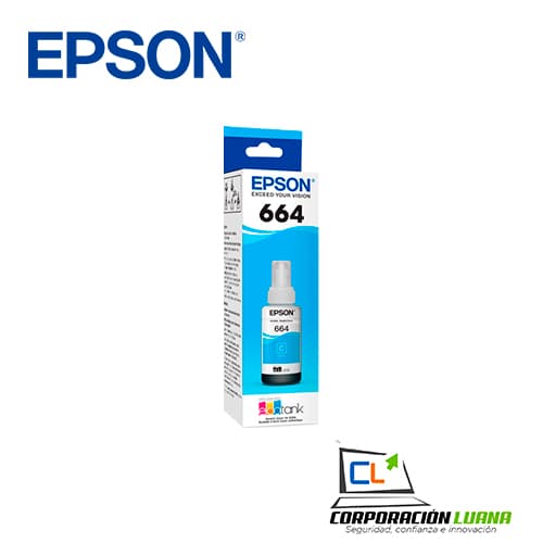 Foto del producto TINTA EPSON  T664220 CIAN ( C13T66422A ) L210 / L355 / L555 +