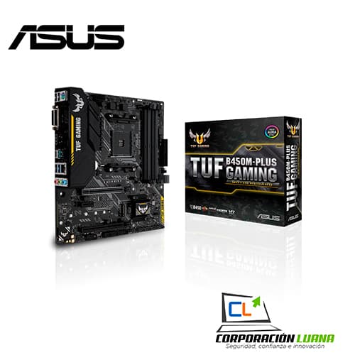 Foto del producto MOTHERBOARD ASUS TUF GAMING B450M PLUS ( MBASB450MPLGMG ) AM4 | DDR4 | SATA 6.0 | USB 3.1