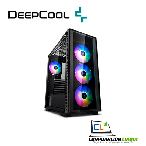 Foto del producto CASE DEEPCOOL MATREXX 50 4F ( DP-ATX-MATREXX50-AR-4F-NE ) S/FUENTE | NEGRO | 4 FAN | VIDRIO TEMPLADO