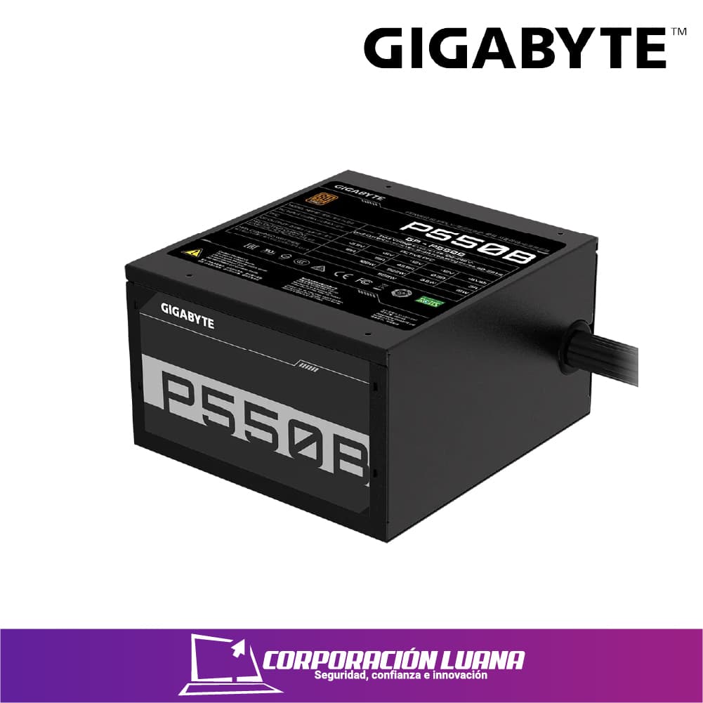Imagen de FUENTE DE PODER GIGABYTE P550B ( GP-P550B ) 550W | 80 PLUS BRONZE