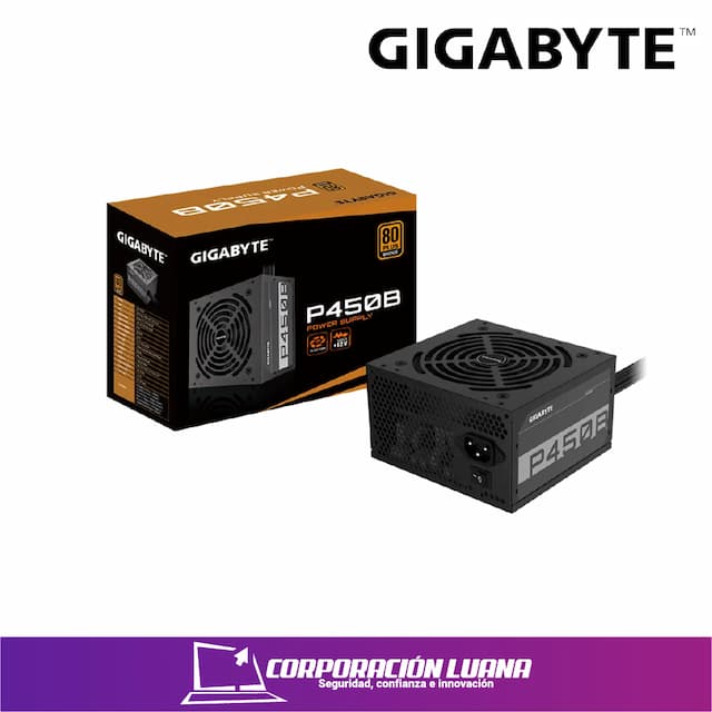 FUENTE DE PODER GIGABYTE P450B ( GP-P450B ) 450W | 80 PLUS BRONZE