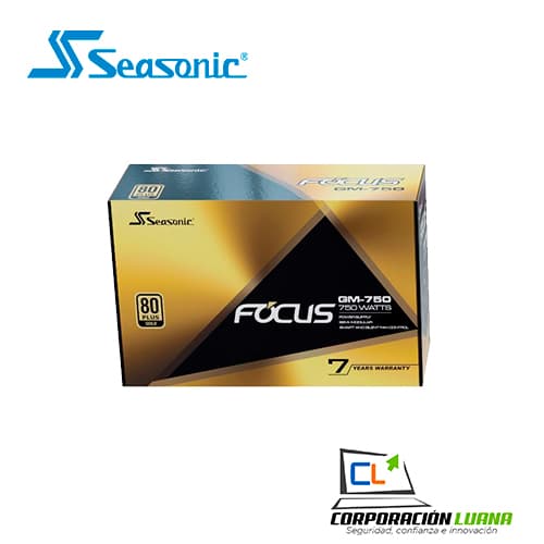 FUENTE DE PODER SEASONIC FOCUS GM-750 ( SSR-750FM ) 750W | 80 PLUS GOLD | SEMI-MODULAR