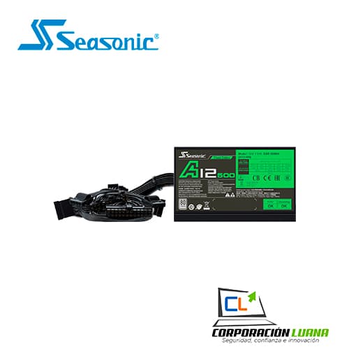 Imagen de FUENTE DE PODER SEASONIC A12 ( SSR-600RA ) 600W | 80 PLUS WHITE