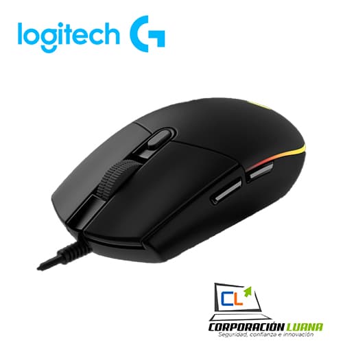 Imagen de MOUSE LOGITECH G203 LIGHTSYNC OPTICAL 8000 DPI RGB BLACK 910-005790