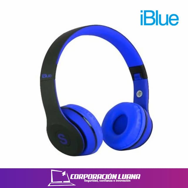 AUDIFONO C/MICROF.IBLUE SCREAM S019 BLUETOOTH/FM/MICRO SD BLACK/BLUE