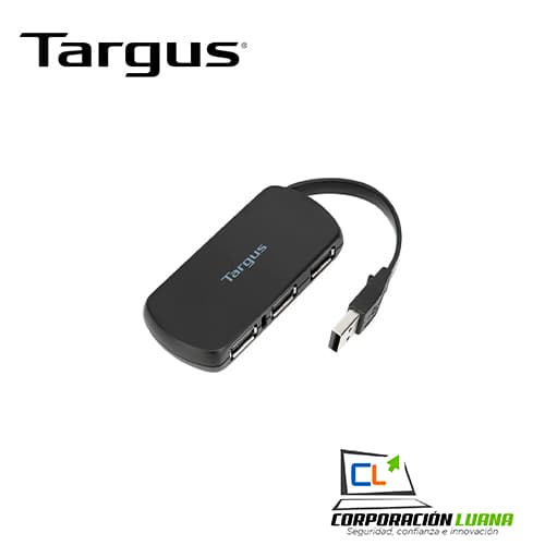 Imagen de HUB USB TARGUS 4 PORT 2.0 NEGRO (ACH114US)