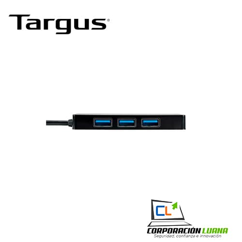 Imagen de HUB USB TARGUS 4 PORT 3.0 BUS POWER BLACK(ACH124US