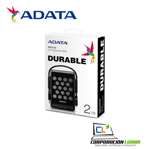 Foto del producto DISCO DURO EXTERNO ADATA HD720 2TB ( AHD720-2TU31-CBK ) NEGRO | USB 3.0