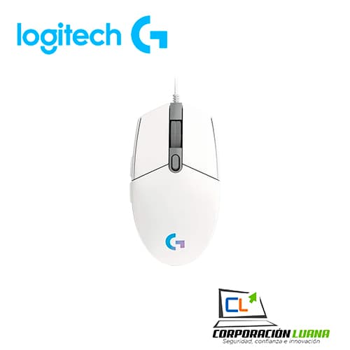 MOUSE LOGITECH G203 LIGHTSYNC OPTICAL 8000 DI RGB WHITE 910-005791