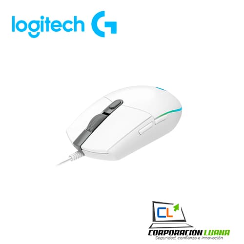 Imagen de MOUSE LOGITECH G203 LIGHTSYNC OPTICAL 8000 DI RGB WHITE 910-005791