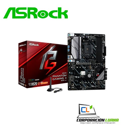 Foto del producto MOTHERBOARD ASROCK X570 PHANTOM GAMING 4 AX ( X570-P-G-AX ) AM4 | DDR4 | WIFI | LED RGB