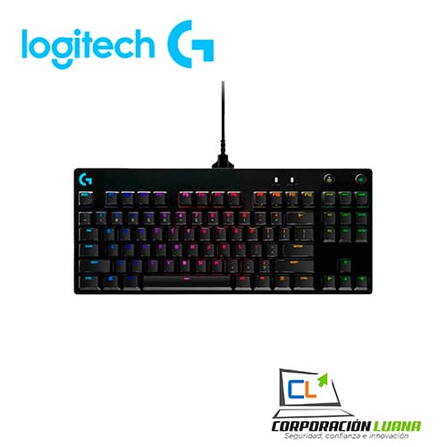 Imagen de TECLADO GAMER LOGITECH PRO RGB (920-009388) SWITCH GX BLUE CLICKY