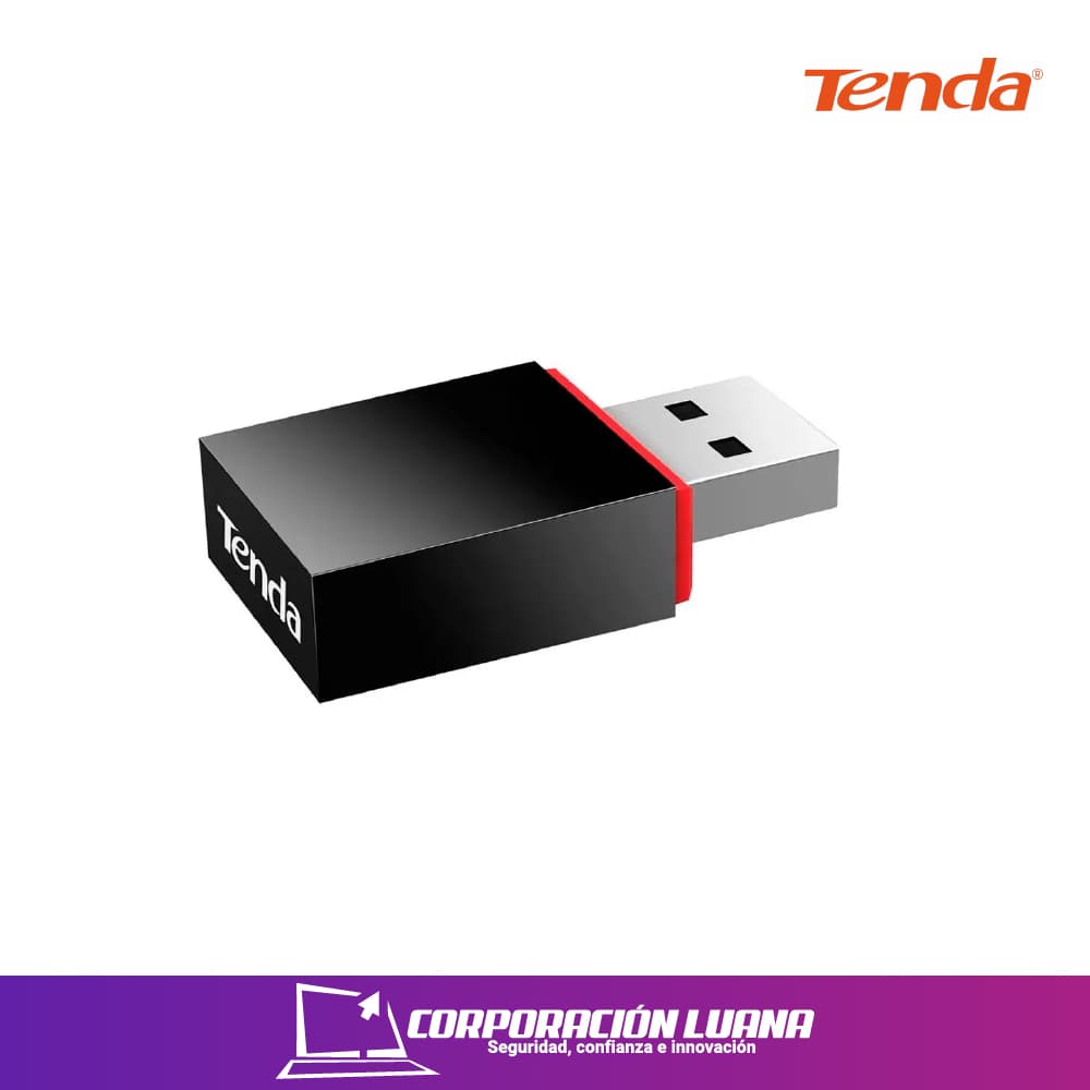 Imagen de MINI ADAPTADOR INALAMBRICO TENDA 1 ANTENA INTERNO 3.5 DBI BANDA 2,4 GHZ VELOCIDAD 300 MBPS U3
